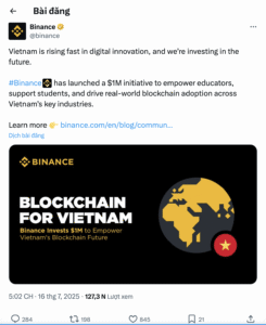 Binance thúc đẩy tương lai số Blockchain của Việt Nam