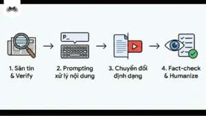 Sơ Đồ Quy Trình Dùng Ai Tạo Tin Tức Tự Động